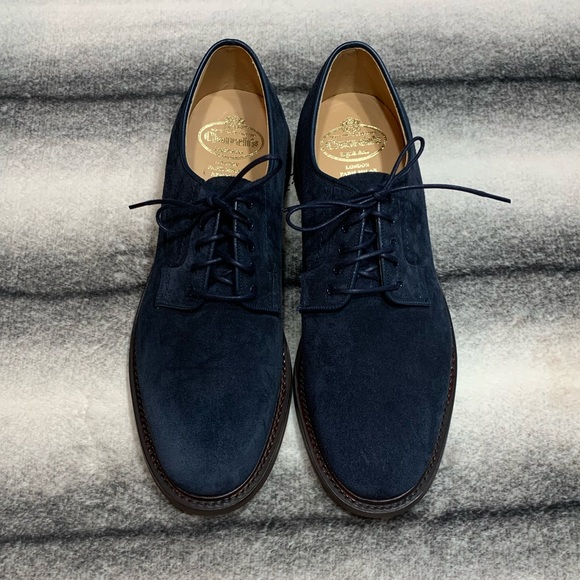 Church's Other - { Church’s } Bestone Blue Suede Derby Oxford